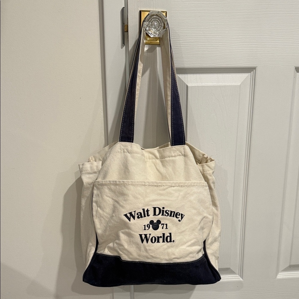 Vintage Disney Cream and Black Tote Bag